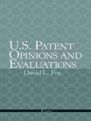 cover image of U.S. Patent Opinions & Evaluations